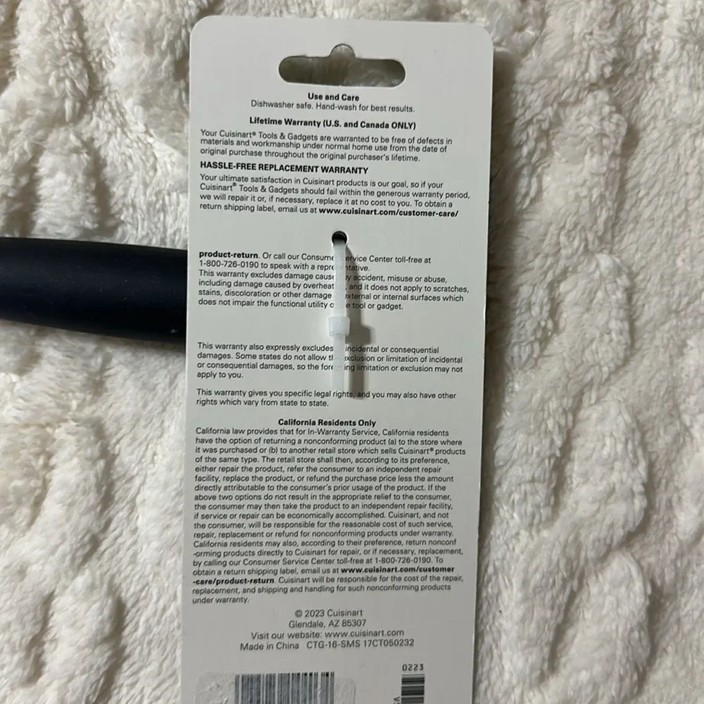 Cuisinart Small Durable Stainless Black Soft Grip Ergonomic Handle Strainer